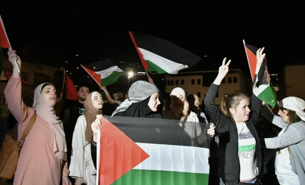 Sa protesta podr&scaron;ke palestnskom narodu u Sarajevu