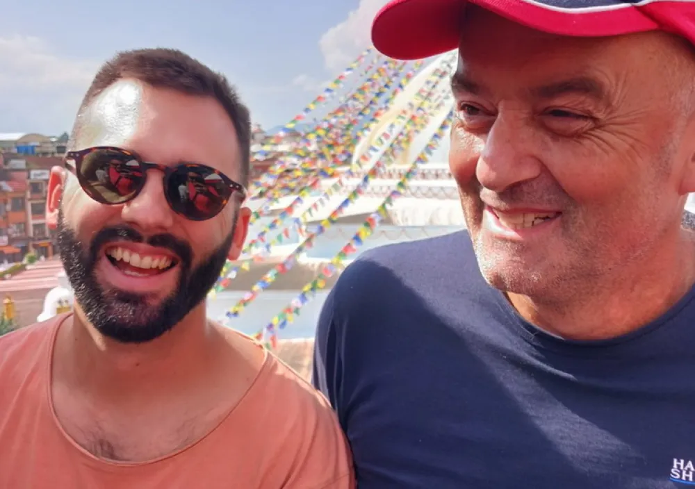 Marko i Marjan pre odlaska na put