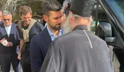 Đoković i aptrijarh Porfirije na Ostrogu 