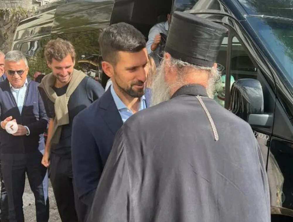 Đoković i aptrijarh Porfirije na Ostrogu 