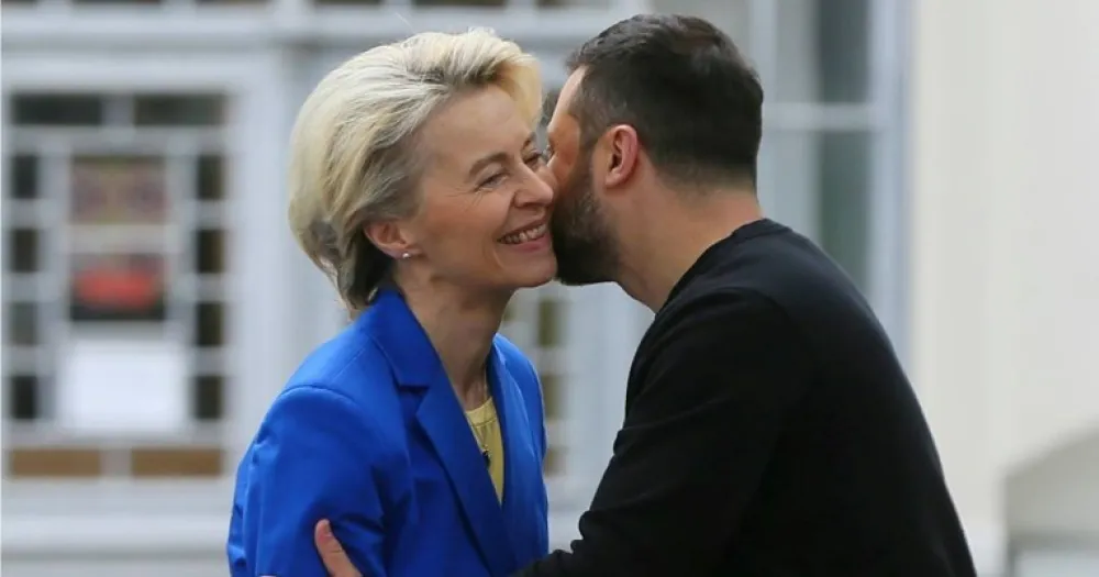 Ursula fon der Lajen i Volodimir Zelenski