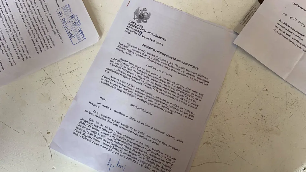 ODT reagovao po krivičnoj prijavi Udruženja maslinara Podgorice: Pokrenut izviđaј o doniranom mlinu za maslinare