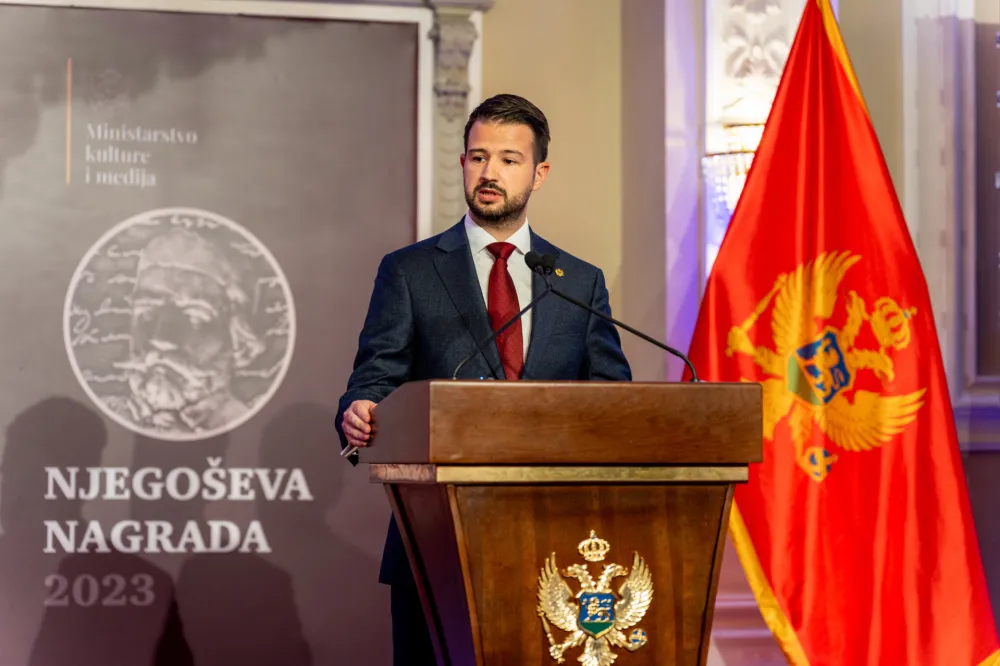 Jakov Milatović na dodjeli "Njego&scaron;eve nagrade"