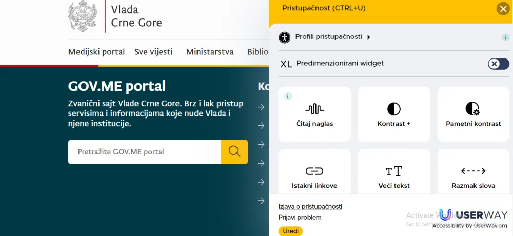 Sajt vlade ponovo radi