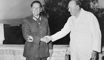 Тито и Черчил, 12. августа 1944. године