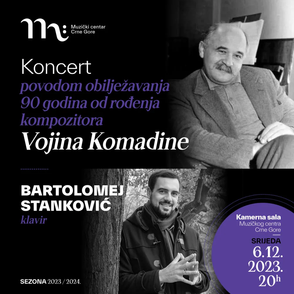 Veče Vojina Komatine u MCCG