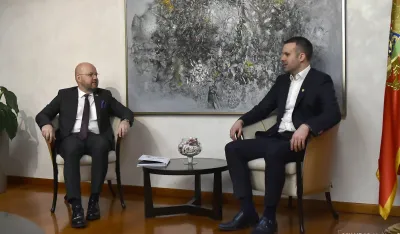 Milojko Spajić i Piter Lundberg, rezidentni koordinator UN-a u Crnoj Gori