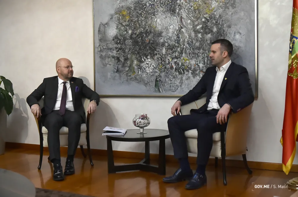 Milojko Spajić i Piter Lundberg, rezidentni koordinator UN-a u Crnoj Gori
