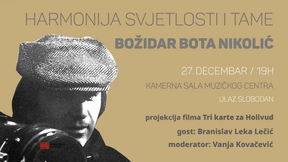 Omaž Boti Nikoliću večeras u Crnogorskoj kinoteci