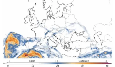 Evropska mapa turbulencija TURBLI
