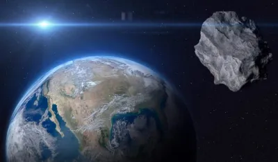 Ilustracija, Zemlja, asteroid