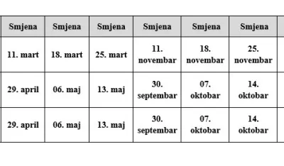 Raspored smjena za penzionere