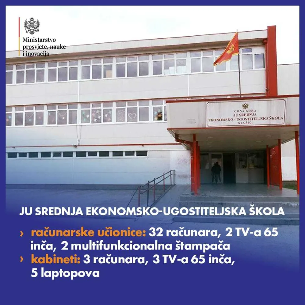 Računarska oprema za jo&scaron; devet &scaron;kola u nik&scaron;ićkoj op&scaron;tini