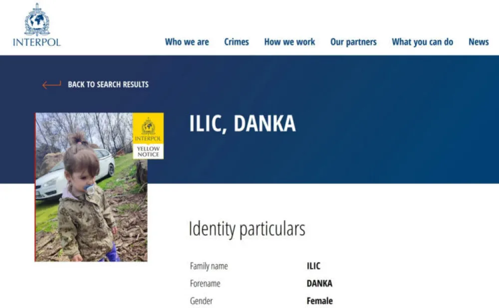 I Interpol uključen u potragu za malom Dankom: Aktivirana "žuta" potjernica