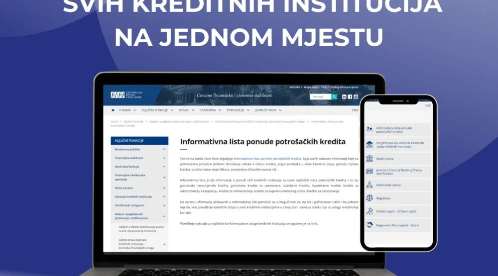Podaci o ponudi potro&scaron;ačkih kredita 
