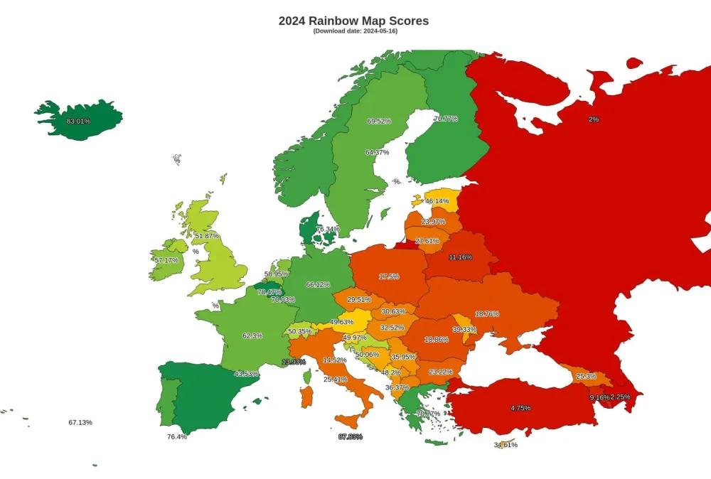 Mapa ILGA-Europ
