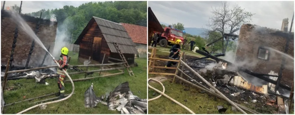 U bjelopoljskom naselju Sokolac izgorela porodična kuća porodice Krgović