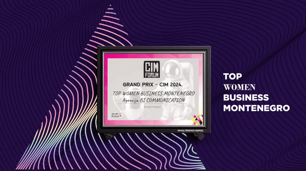 Top Women Business Montenegro osvojio priznanje CIM Awards za dru&scaron;tveni uticaj