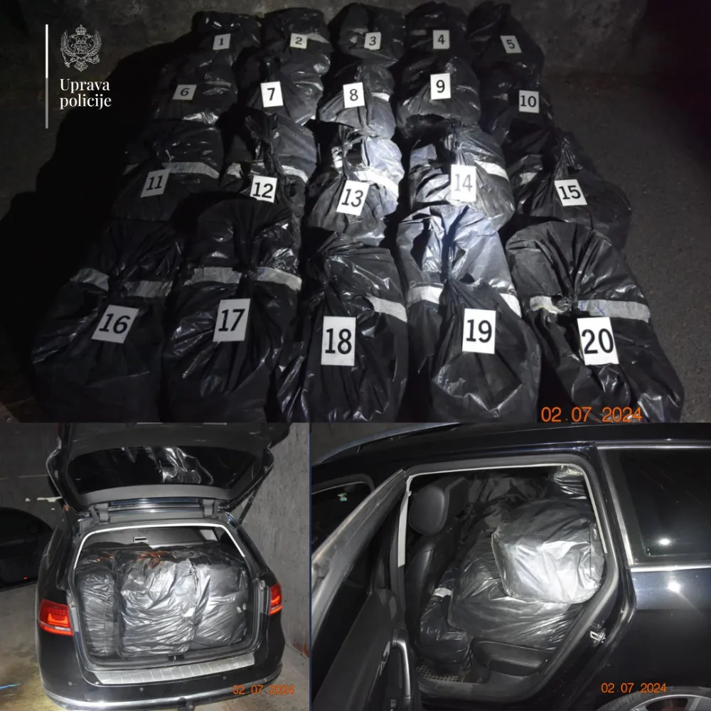 Procesuirane tri osobe zbog nedozvoljene trgovine: Oduzeto 306,9 kilograma rezanog duvana