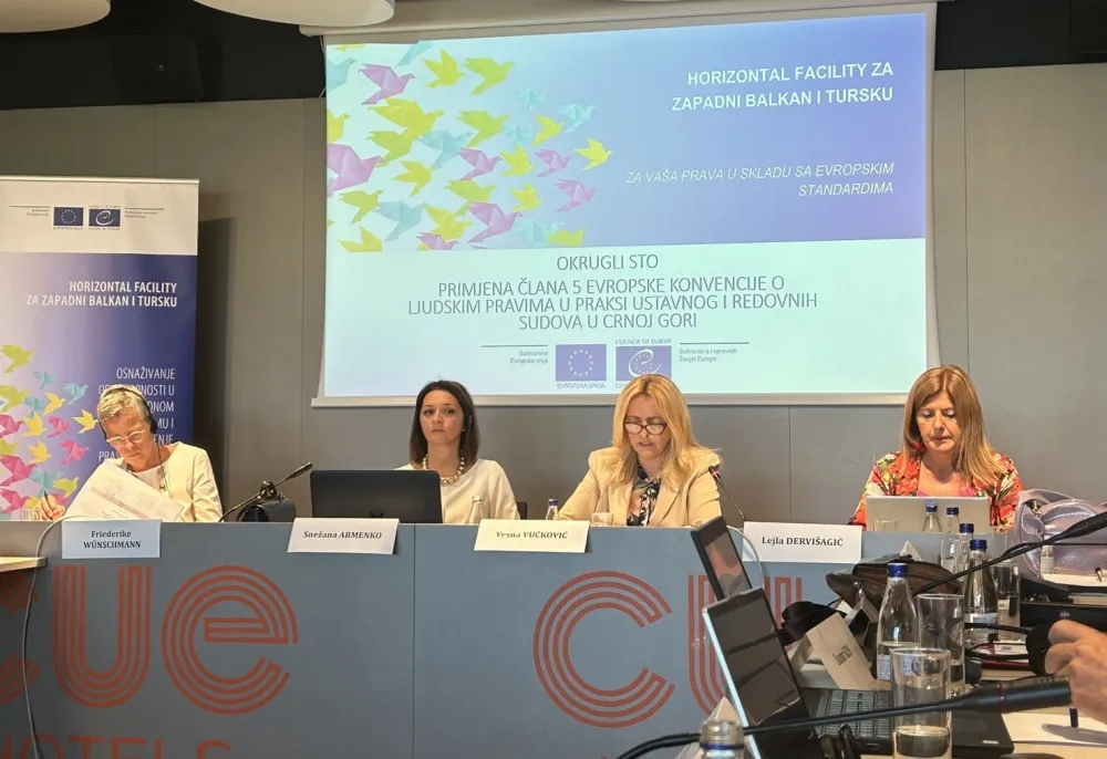 Okrugli sto "Primjena člana 5 Evropske konvencije o ljudskim pravima u praksi Ustavnog i redovnih sudova u Crnoj Gori"