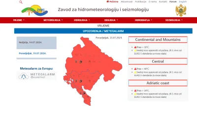 Od sjutra crveni meteoalarm: Visoka temperatura otežavaće svakodnevno funkcionisanje