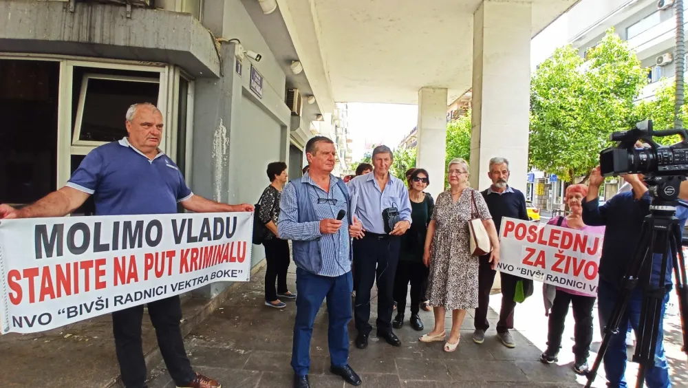 Večeras protest radnika "Vektra Boke"