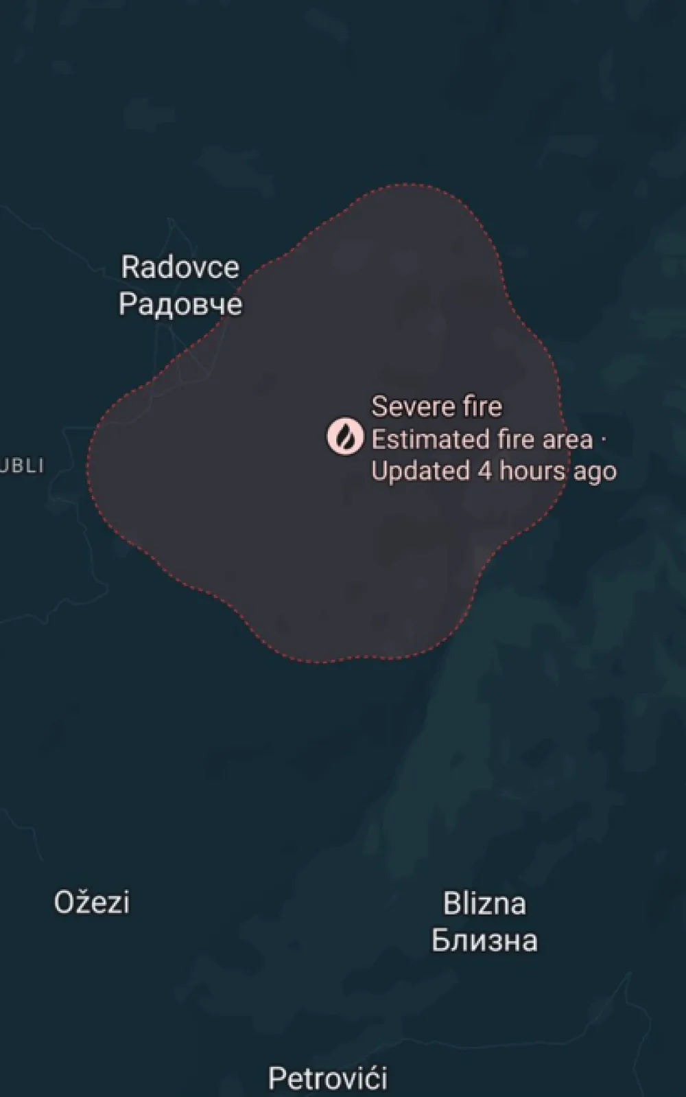 (FOTO) Google Maps identifikovao požare u Crnoj Gori