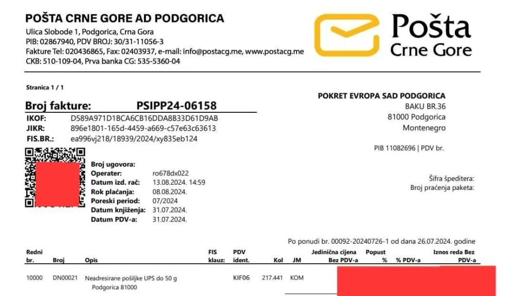 PES: Građane informi&scaron;e plaćenom uslugom Po&scaron;te, za razliku od DPS-a koji je to radio putem Skaja