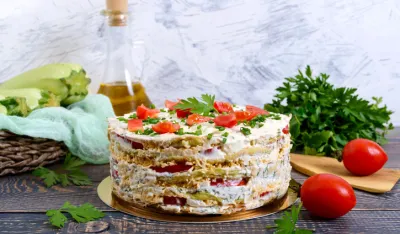 Slana torta sa pečenim paprikama