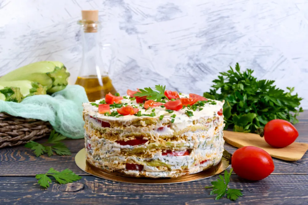 Slana torta sa pečenim paprikama