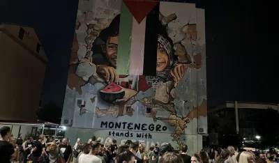 Mural solidarnosti sa Palestinom u Podgorici