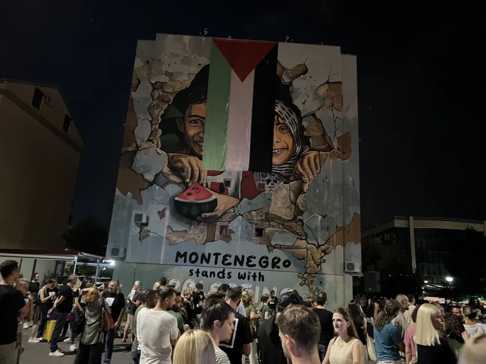 Mural solidarnosti sa Palestinom u Podgorici