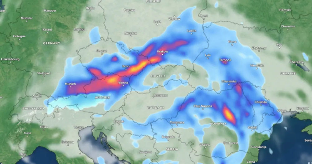 Ciklon Boris će zahvatiti veći deo Srednje Evrope za vikend