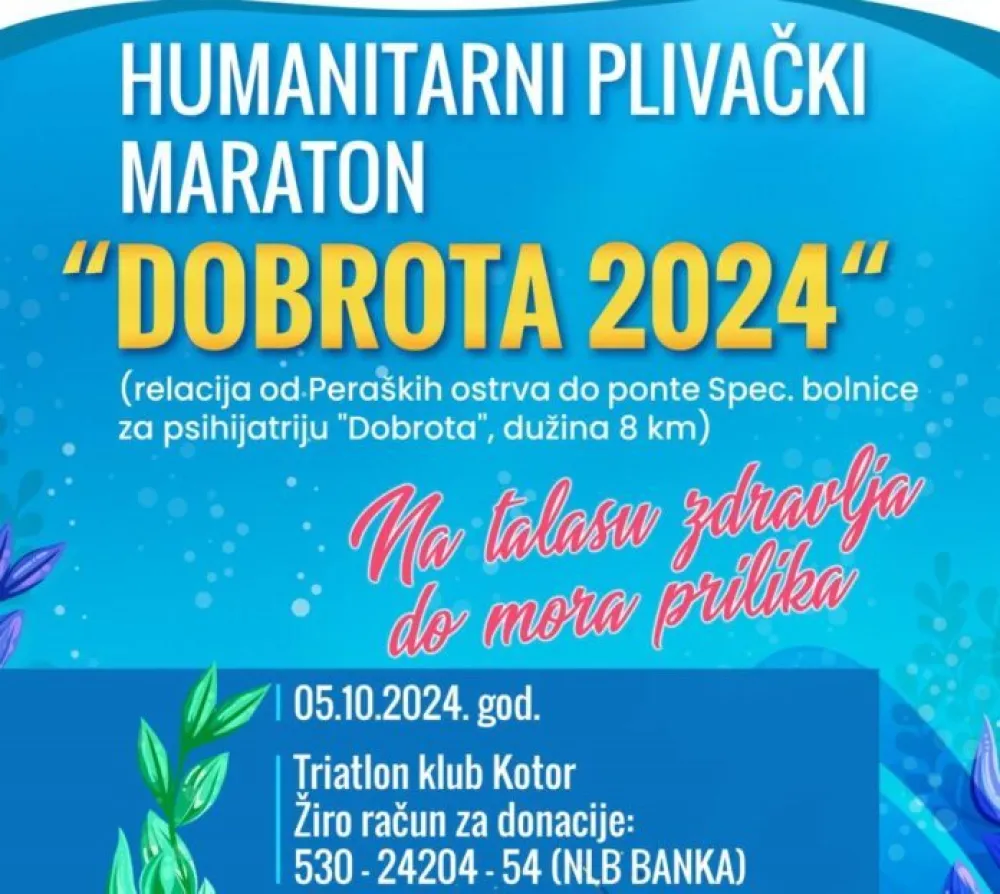 Humanitarni plivački maraton &bdquo;Dobrota 2024&ldquo;