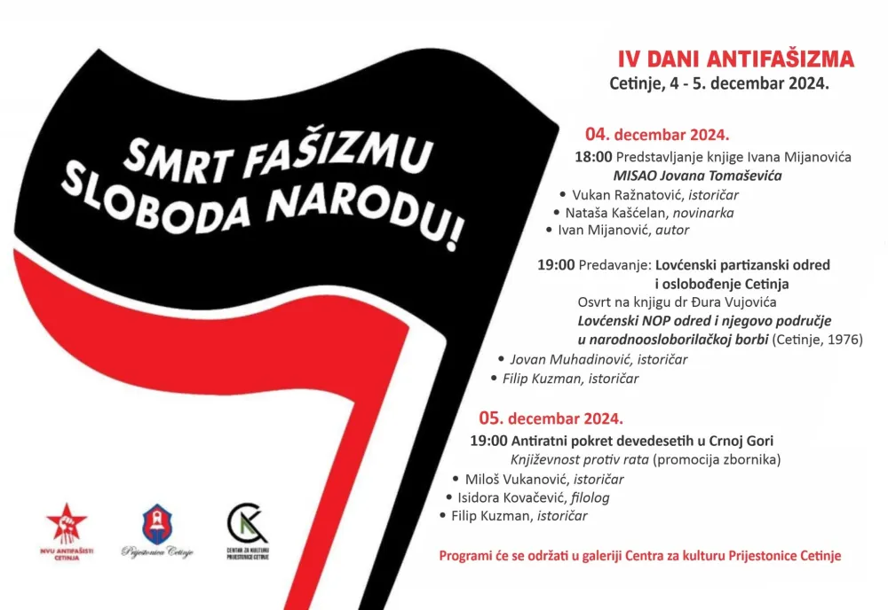 Dani antifa&scaron;izma na Cetinju