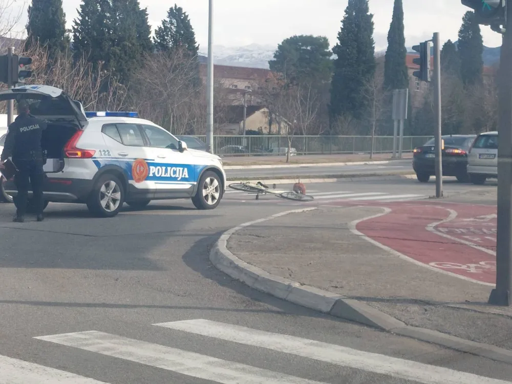 Saobraćajna nezgoda u Podgorici, oboren biciklista