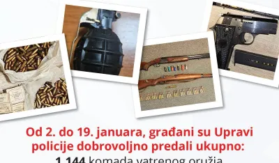 U Akciji "Po&scaron;tuj život, vrati oružje" građani juče predali&nbsp;70 komada vatrenog oružja&nbsp;