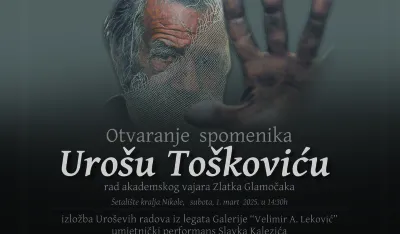 U baru otkrivaju spomenik Uro&scaron;u To&scaron;koviću