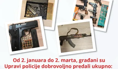 Građani za mjesec dana policiji predali 3.237 komada oružja i 109.462 komada municije