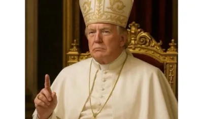 DOnald Tramp kao Papa, AI generisana fotografija