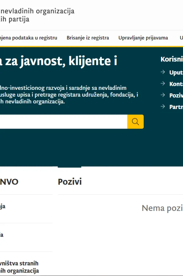 registar NVO