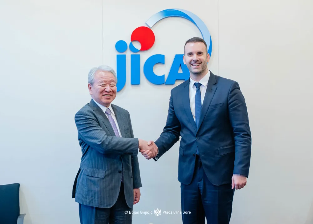 Spajić sa direktorom Japanske agencije za međunarodnu saradnju (JICA) Akihikom Tanakom 