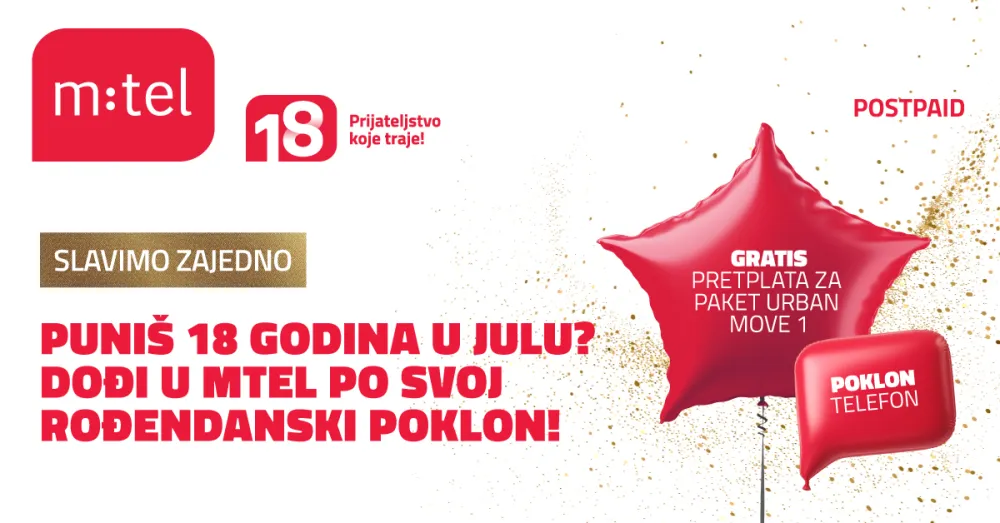 Povodom 18. rođendana MTEL nagrađuje sve korisnike