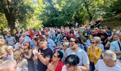 (FOTO/VIDEO) Protest na Gorici: Borba protiv fa&scaron;izma dužnost slobodnog čovjeka