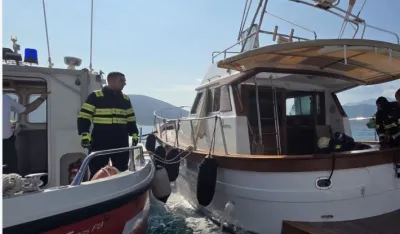 UPSUL: Uga&scaron;en požar na plovilu kod ostrva Cvijeća &ndash; jedna osoba povrijeđena