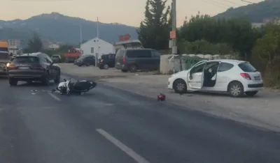 Udes na putu Bar-Ulcinj, povrijeđen motociklista