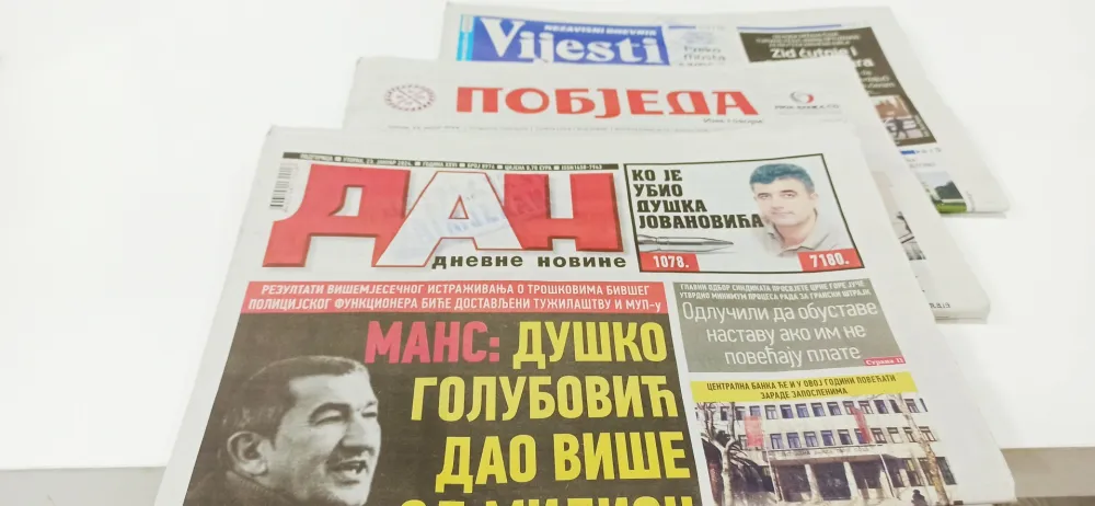 "Dan", "Vijesti" i "Pobjeda": Novi Zakon o igrama na sreću žestok udar na medije