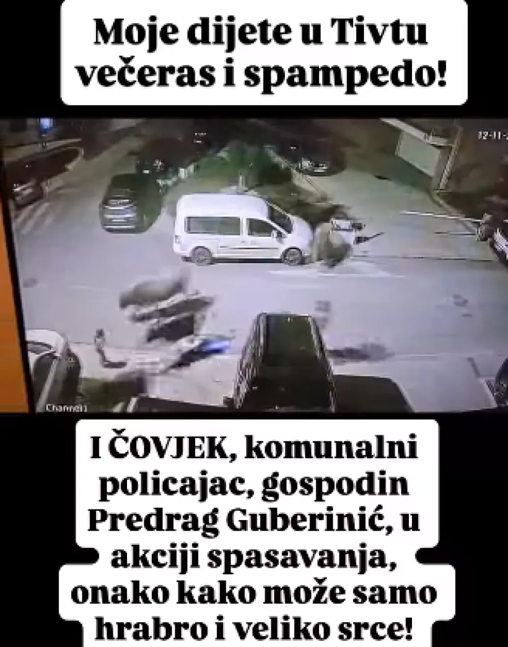 (VIDEO) Komunalni policajac u Tivtu spasio dijete od stampeda divljih krava
