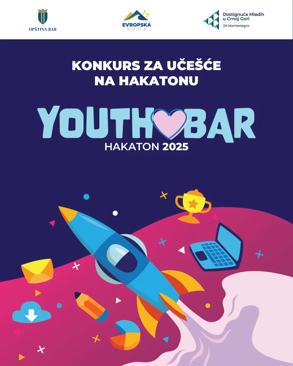 Op&scaron;tina Bar: Konkurs za uče&scaron;će na Hakatonu &ldquo;Youth 