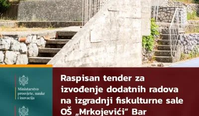 Raspisan tender za izgradnju fiskulturne sale O&Scaron; "Mrkojevići" Bar